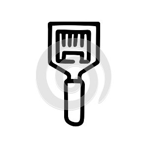 uncapping fork line vector doodle simple icon