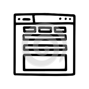 feedback form line vector doodle simple icon