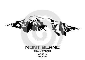 Vector illustration of Mont Blanc