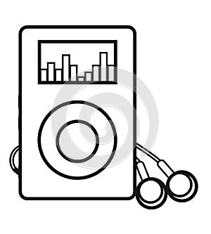 Outline vector mp3 player