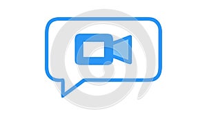 Outline Video Message, Communication Bubble Vector Design Generative AI