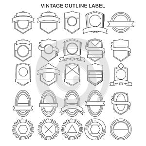Outline vintage label collection