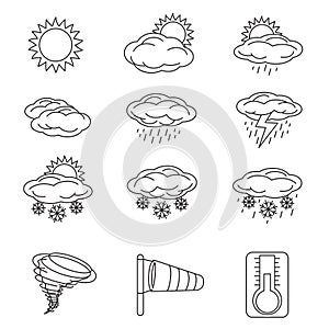 outline weather icon on white background