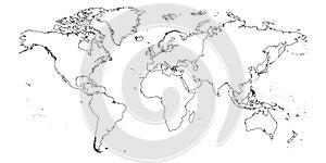 Outline of World Map