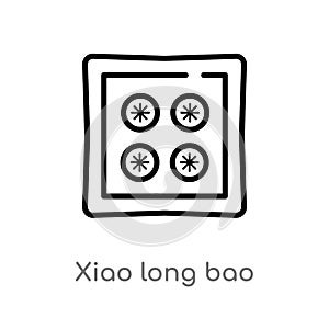 outline xiao long bao vector icon. isolated black simple line element illustration from food and restaurant concept. editable