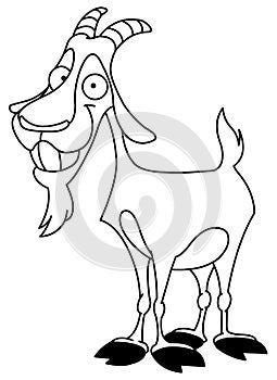 Outlined billy goat photo
