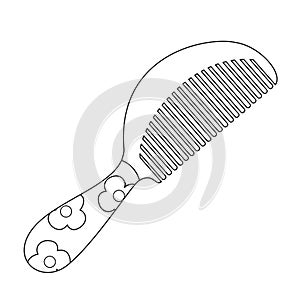 Outlined cartoon comb