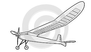 Outlined glider, ground plan