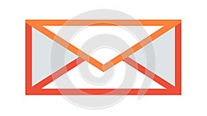 Outlined Mail Envelope Icon, symbolizing digital communication, vector design Generative AI