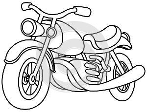 Outlined motorcycle