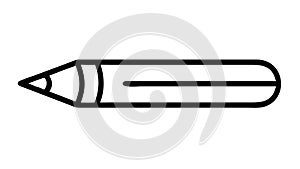 Outlined Pencil Icon Drawing Tool Learning Graphic Element vector design Generative AI