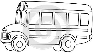 Outlined School Bus