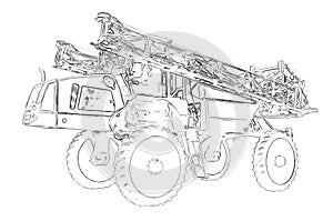 Outlines of the self propelled sprayer photo