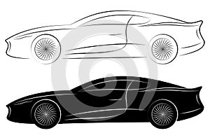 Outlines of Sports Cars photo