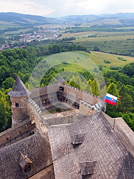 An outlook from the Lubovna castle, Slovakia