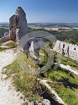 Outlook from ruins of Cachtice Castle