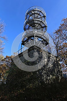 Outlook tower with three plates