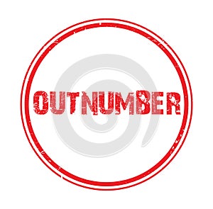 outnumber stamp on white
