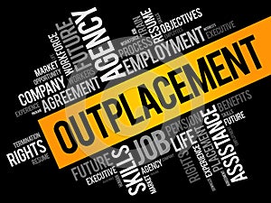 Outplacement word cloud collage