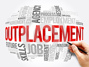 Outplacement word cloud collage