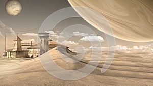 Outpost on the desert photo