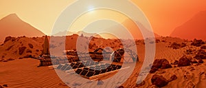 An outpost on the red planet mars
