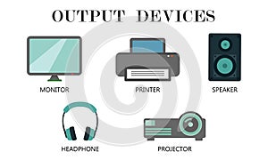 Output Devices icon set