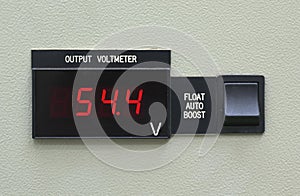 Output volt meter panel and switch