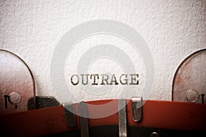 Outrage concept view