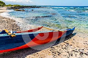 Outrigger Canoe On The Beach Near Wawahiaa Point photo