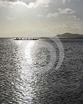 Outrigger canoe paddling in Hawaii