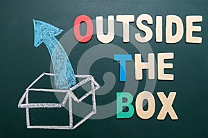 Outside the box - business concept of comfort zone photo