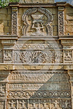 Outside carved of a Hindu temple