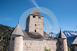 Outside of the castle in St. Martin in Thurn, South Tirol