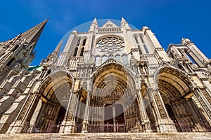 Chartres, France - Outside the Chartres Cathedral UNESCO World Heritage photo