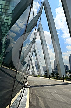 Outside dome in garden by the bay