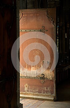 Outside Door in the Notre Dame Cathedral