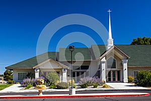 Outside Entry To Modern Church