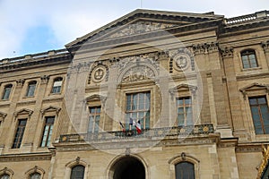 Outside facade of the Louvre