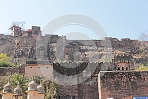 Ranthambore fort situated on a hill photo