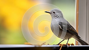 outside gray catbird