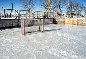 Outside hockey rink