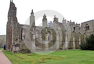 Outside Holyrood Abbey, Edinburgh, Scotland