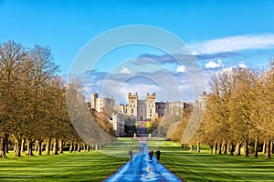 Outside landscape of Medieval Windsor Castle