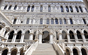 Outside looking of Doges palace in Venice Italy