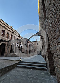 Outside the monastery dependencies of the castle of Cardona