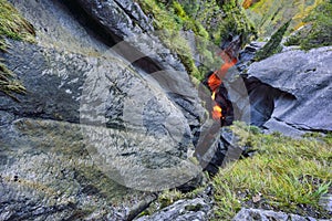 Outside part of TrÃÂ¼mmelbach FÃÂ¤lle (waterfall) photo