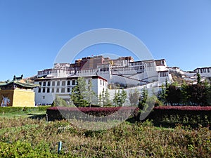 Outside Potala palace Lhasa Tibet