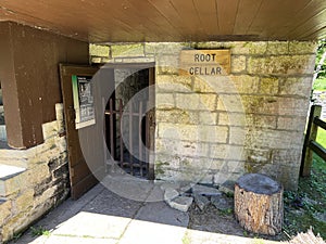 Outside the Root Cellar in Historic Spring Mill State Park