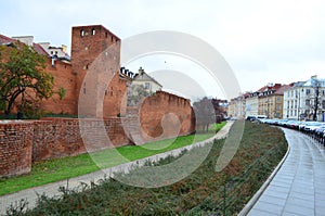 Outside Street View of Warsaw Barbican in Warsaw, Poland